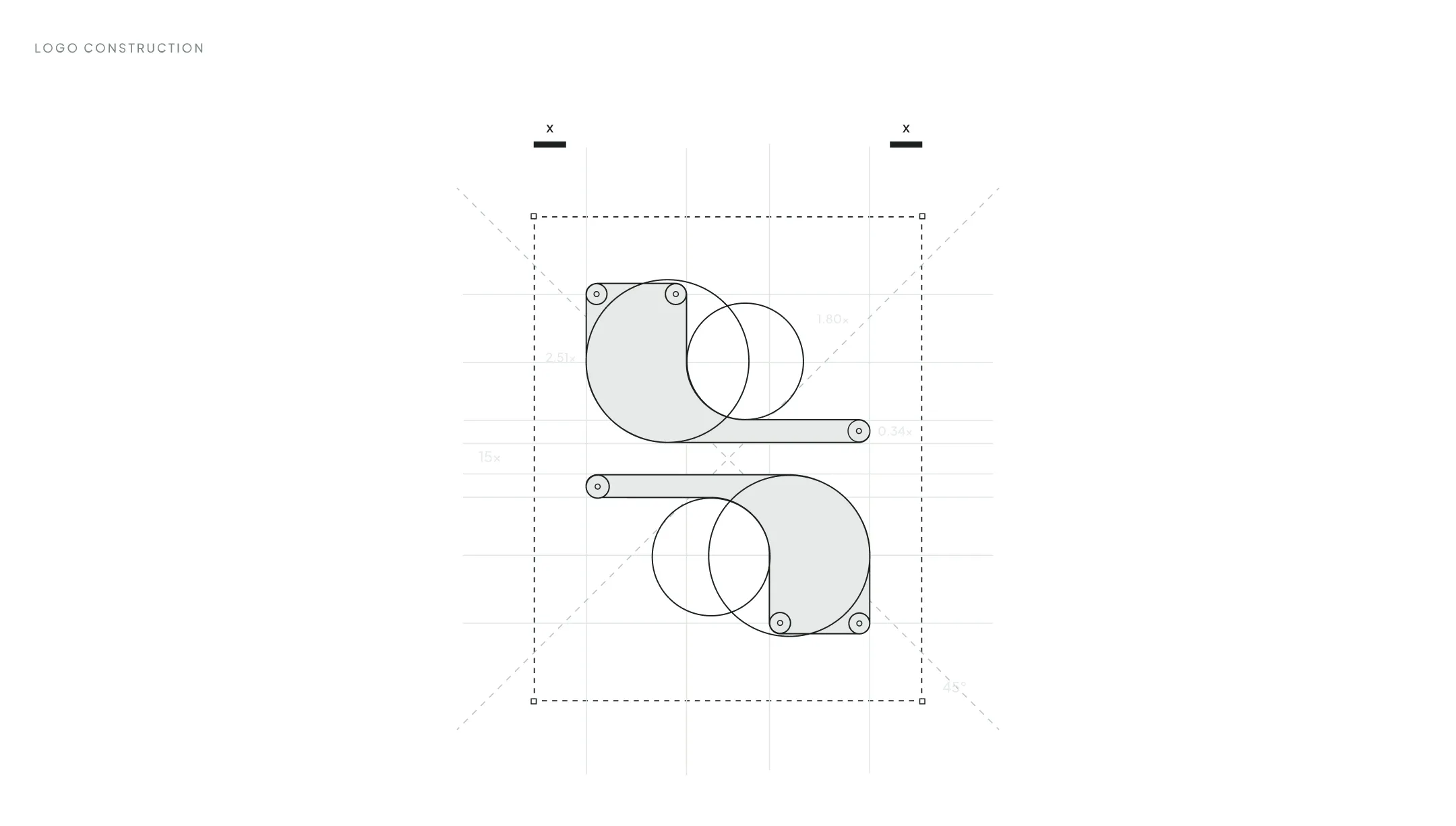 Construction grid of the SpareCharge symbol