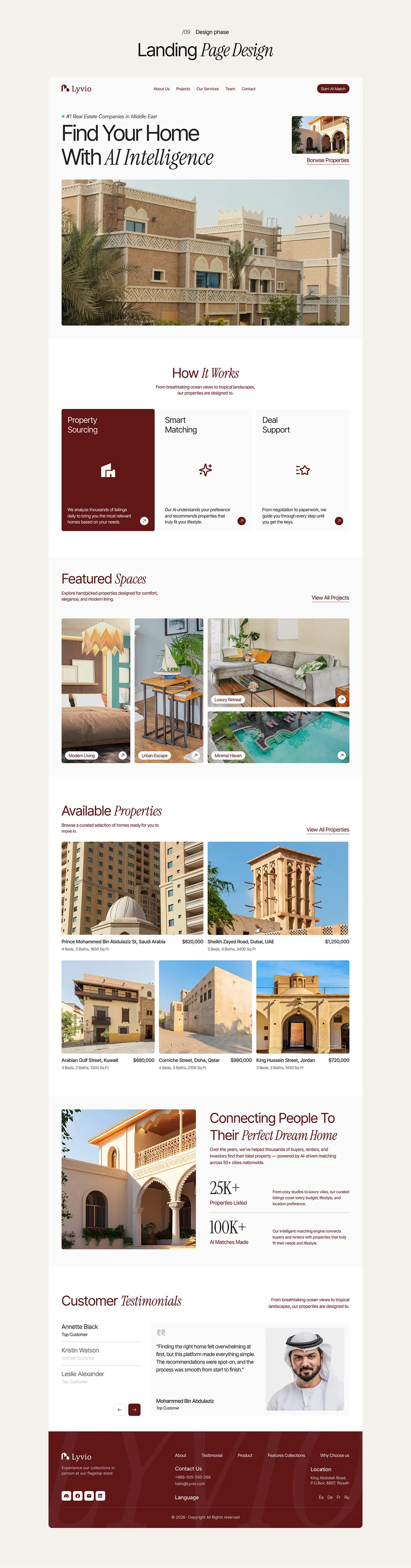 Full Lyvio website homepage from hero to footer