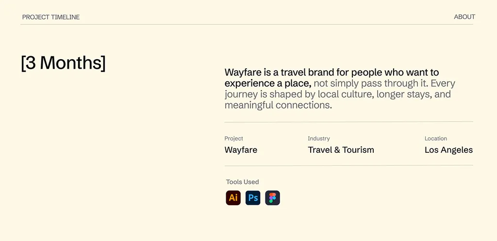 Wayfare project overview: a three-month timeline, travel and tourism, Los Angeles