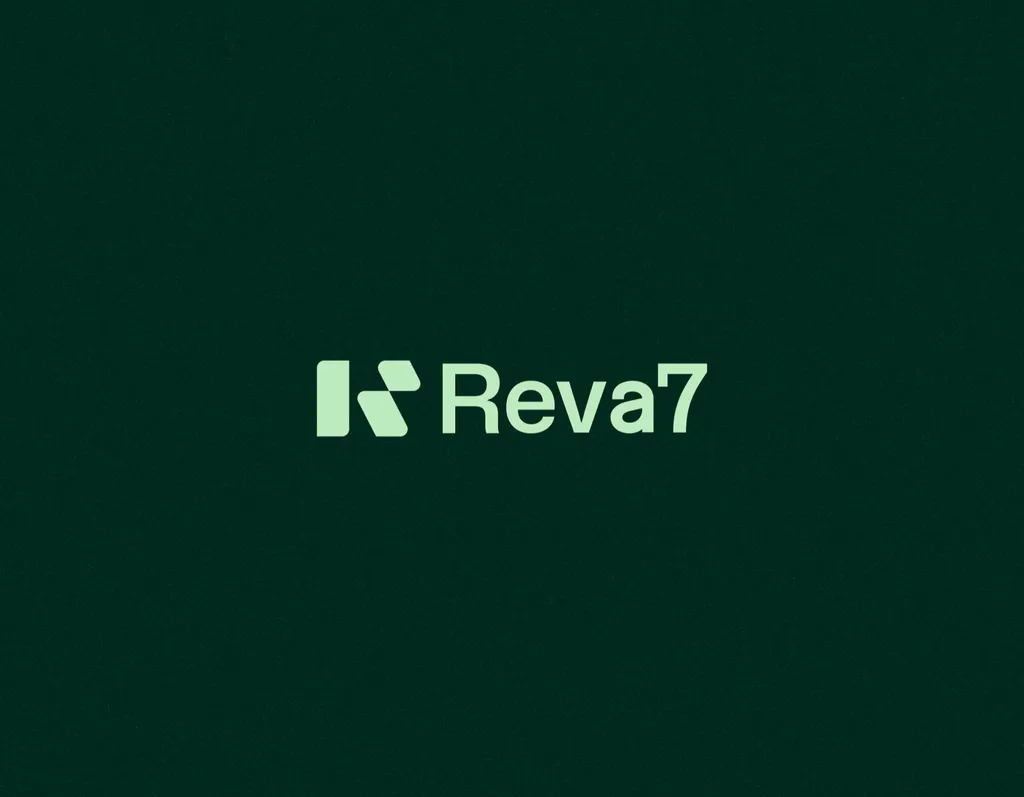 Reva7 resort logo on a dark green background
